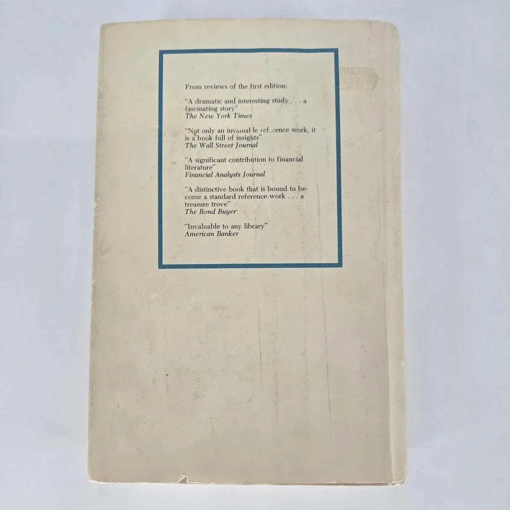 History of Interest Rates Sidney Homer 1977 2nd Ed 2nd Printing DJ Finance